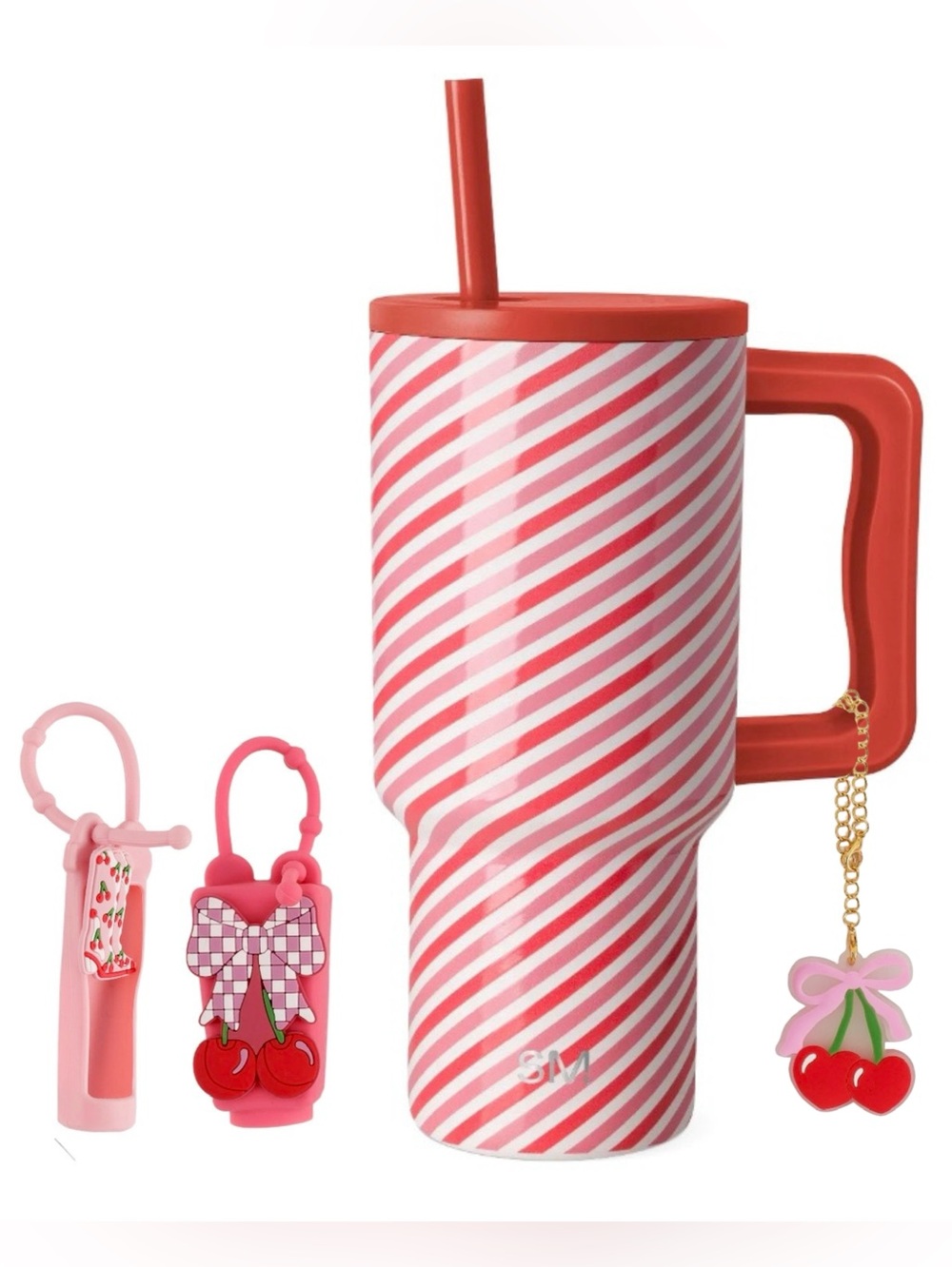 Simple Modern Trek Tumbler Cherry Accessories Gift Set Boots Bows Pink Red NWT